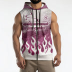 Personalized Manly Warringah Sea Eagles Sleeveless Zip Hoodie Y2K Grunge Aesthetic With Cyber Flames and Starburst Graphics