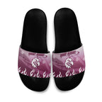 Personalized Manly Warringah Sea Eagles Slide Sandals Y2K Grunge Aesthetic With Cyber Flames and Starburst Graphics