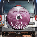 Personalized Manly Warringah Sea Eagles Spare Tire Cover Y2K Grunge Aesthetic With Cyber Flames and Starburst Graphics