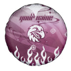 Personalized Manly Warringah Sea Eagles Spare Tire Cover Y2K Grunge Aesthetic With Cyber Flames and Starburst Graphics