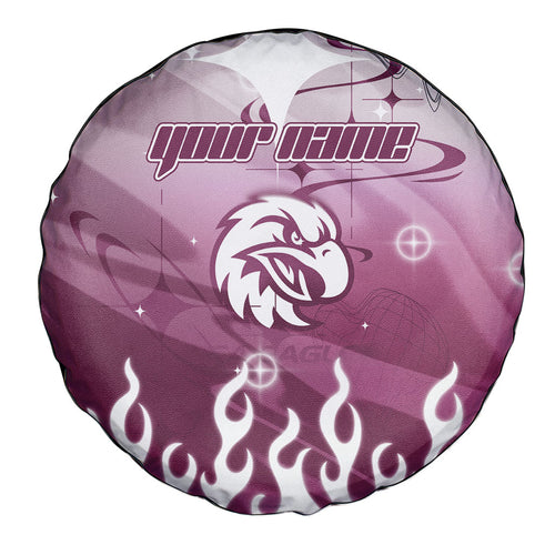 Personalized Manly Warringah Sea Eagles Spare Tire Cover Y2K Grunge Aesthetic With Cyber Flames and Starburst Graphics