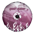 Personalized Manly Warringah Sea Eagles Spare Tire Cover Y2K Grunge Aesthetic With Cyber Flames and Starburst Graphics
