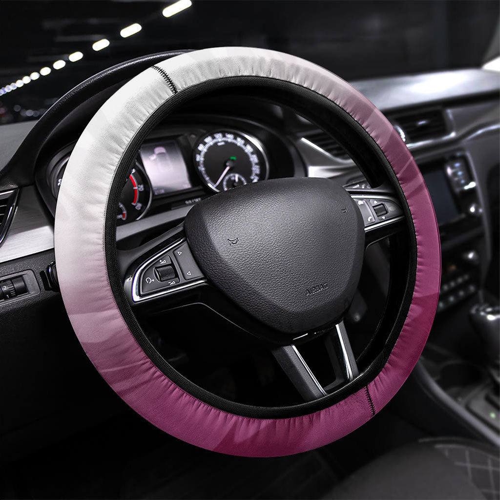 Manly Warringah Sea Eagles Steering Wheel Cover Y2K Grunge Aesthetic With Cyber Flames and Starburst Graphics