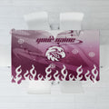 Personalized Manly Warringah Sea Eagles Tablecloth Y2K Grunge Aesthetic With Cyber Flames and Starburst Graphics