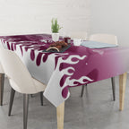 Personalized Manly Warringah Sea Eagles Tablecloth Y2K Grunge Aesthetic With Cyber Flames and Starburst Graphics