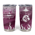 Personalized Manly Warringah Sea Eagles Tumbler Cup Y2K Grunge Aesthetic With Cyber Flames and Starburst Graphics