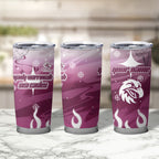 Personalized Manly Warringah Sea Eagles Tumbler Cup Y2K Grunge Aesthetic With Cyber Flames and Starburst Graphics