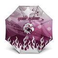 Personalized Manly Warringah Sea Eagles Umbrella Y2K Grunge Aesthetic With Cyber Flames and Starburst Graphics