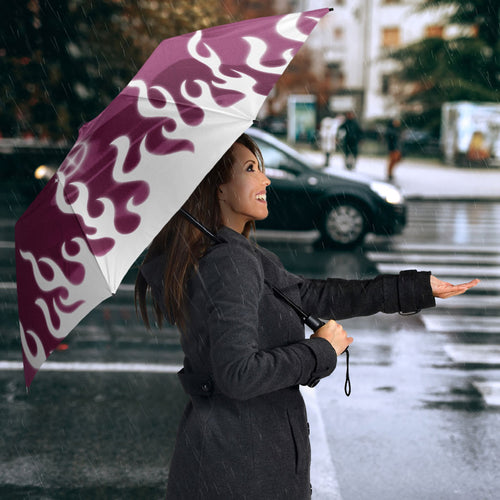 Personalized Manly Warringah Sea Eagles Umbrella Y2K Grunge Aesthetic With Cyber Flames and Starburst Graphics