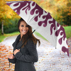 Personalized Manly Warringah Sea Eagles Umbrella Y2K Grunge Aesthetic With Cyber Flames and Starburst Graphics