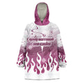 Personalized Manly Warringah Sea Eagles Wearable Blanket Hoodie Y2K Grunge Aesthetic With Cyber Flames and Starburst Graphics
