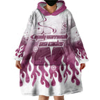 Personalized Manly Warringah Sea Eagles Wearable Blanket Hoodie Y2K Grunge Aesthetic With Cyber Flames and Starburst Graphics