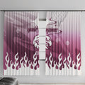 Personalized Manly Warringah Sea Eagles Window Curtain Y2K Grunge Aesthetic With Cyber Flames and Starburst Graphics