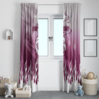 Personalized Manly Warringah Sea Eagles Window Curtain Y2K Grunge Aesthetic With Cyber Flames and Starburst Graphics