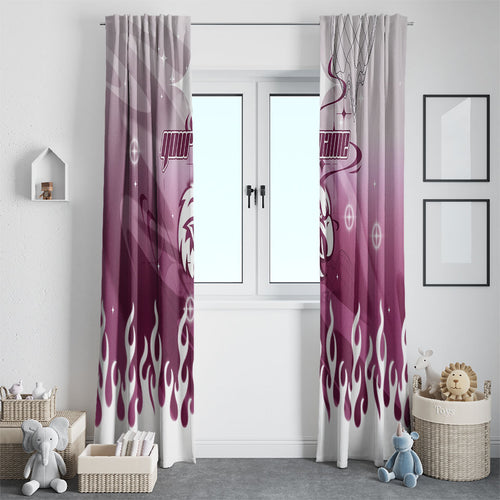 Personalized Manly Warringah Sea Eagles Window Curtain Y2K Grunge Aesthetic With Cyber Flames and Starburst Graphics
