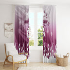 Personalized Manly Warringah Sea Eagles Window Curtain Y2K Grunge Aesthetic With Cyber Flames and Starburst Graphics