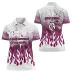 Personalized Manly Warringah Sea Eagles Women Polo Shirt Y2K Grunge Aesthetic With Cyber Flames and Starburst Graphics