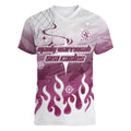 Personalized Manly Warringah Sea Eagles Women V-Neck T-Shirt Y2K Grunge Aesthetic With Cyber Flames and Starburst Graphics