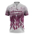 Personalized Manly Warringah Sea Eagles Zipper Polo Shirt Y2K Grunge Aesthetic With Cyber Flames and Starburst Graphics