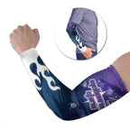 Personalized Melbourne Storm Arm Sleeves Y2K Grunge Aesthetic With Cyber Flames and Starburst Graphics