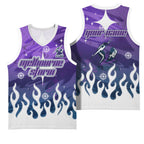 Personalized Melbourne Storm Basketball Jersey Y2K Grunge Aesthetic With Cyber Flames and Starburst Graphics