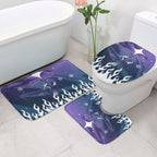 Personalized Melbourne Storm Bathroom Set Y2K Grunge Aesthetic With Cyber Flames and Starburst Graphics