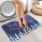 Personalized Melbourne Storm Bathroom Set Y2K Grunge Aesthetic With Cyber Flames and Starburst Graphics