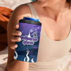 Personalized Melbourne Storm 4 in 1 Can Cooler Tumbler Y2K Grunge Aesthetic With Cyber Flames and Starburst Graphics