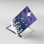 Personalized Melbourne Storm Canvas Wall Art Y2K Grunge Aesthetic With Cyber Flames and Starburst Graphics