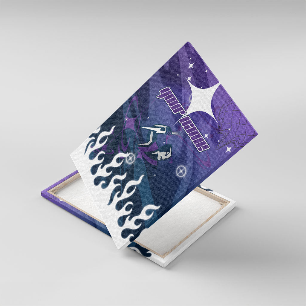 Personalized Melbourne Storm Canvas Wall Art Y2K Grunge Aesthetic With Cyber Flames and Starburst Graphics