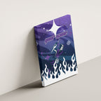 Personalized Melbourne Storm Canvas Wall Art Y2K Grunge Aesthetic With Cyber Flames and Starburst Graphics