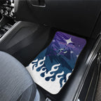 Personalized Melbourne Storm Car Mats Y2K Grunge Aesthetic With Cyber Flames and Starburst Graphics