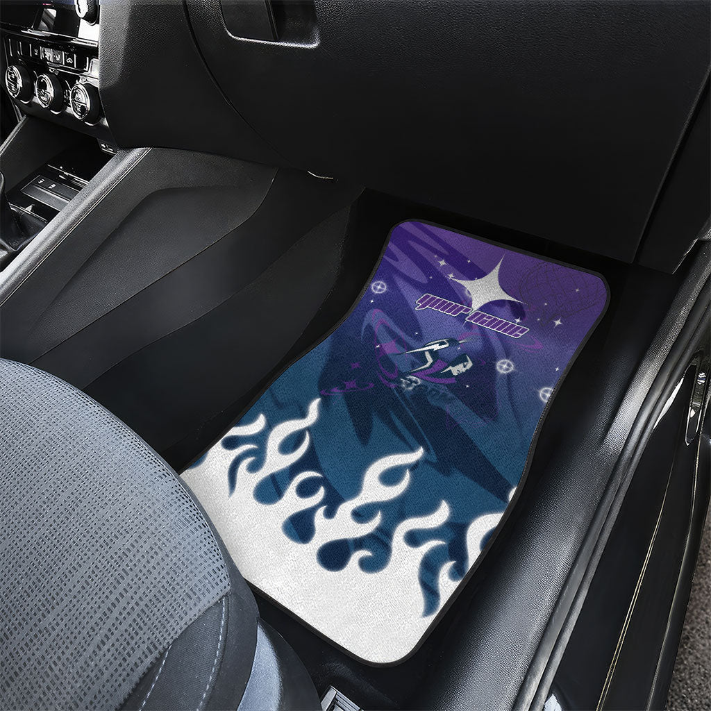 Personalized Melbourne Storm Car Mats Y2K Grunge Aesthetic With Cyber Flames and Starburst Graphics