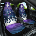 Personalized Melbourne Storm Car Seat Cover Y2K Grunge Aesthetic With Cyber Flames and Starburst Graphics