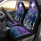 Personalized Melbourne Storm Car Seat Cover Y2K Grunge Aesthetic With Cyber Flames and Starburst Graphics