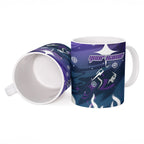 Personalized Melbourne Storm Ceramic Mug Y2K Grunge Aesthetic With Cyber Flames and Starburst Graphics