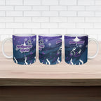 Personalized Melbourne Storm Ceramic Mug Y2K Grunge Aesthetic With Cyber Flames and Starburst Graphics