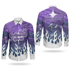 Personalized Melbourne Storm Couples Matching Off The Shoulder Long Sleeve Dress and Long Sleeve Button Shirt Y2K Grunge Aesthetic With Cyber Flames and Starburst Graphics