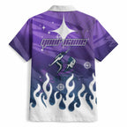 Personalized Melbourne Storm Hawaiian Shirt Y2K Grunge Aesthetic With Cyber Flames and Starburst Graphics