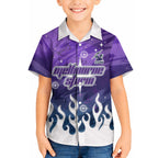 Personalized Melbourne Storm Hawaiian Shirt Y2K Grunge Aesthetic With Cyber Flames and Starburst Graphics