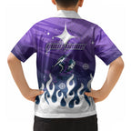 Personalized Melbourne Storm Hawaiian Shirt Y2K Grunge Aesthetic With Cyber Flames and Starburst Graphics