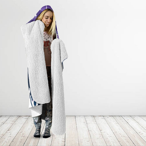 Personalized Melbourne Storm Hooded Blanket Y2K Grunge Aesthetic With Cyber Flames and Starburst Graphics