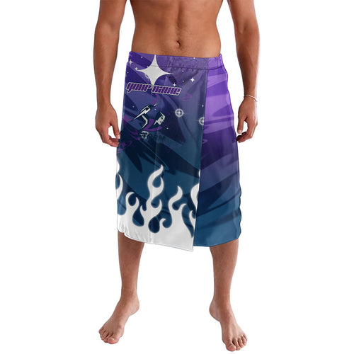 Personalized Melbourne Storm Lavalava Y2K Grunge Aesthetic With Cyber Flames and Starburst Graphics