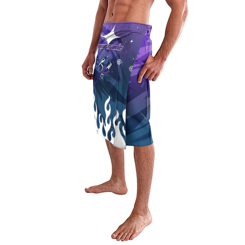 Personalized Melbourne Storm Lavalava Y2K Grunge Aesthetic With Cyber Flames and Starburst Graphics
