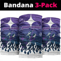 Personalized Melbourne Storm Neck Gaiter Y2K Grunge Aesthetic With Cyber Flames and Starburst Graphics
