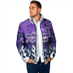 Personalized Melbourne Storm Padded Jacket Y2K Grunge Aesthetic With Cyber Flames and Starburst Graphics
