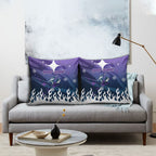 Personalized Melbourne Storm Pillow Cover Y2K Grunge Aesthetic With Cyber Flames and Starburst Graphics