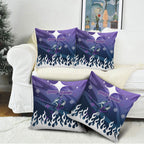 Personalized Melbourne Storm Pillow Cover Y2K Grunge Aesthetic With Cyber Flames and Starburst Graphics