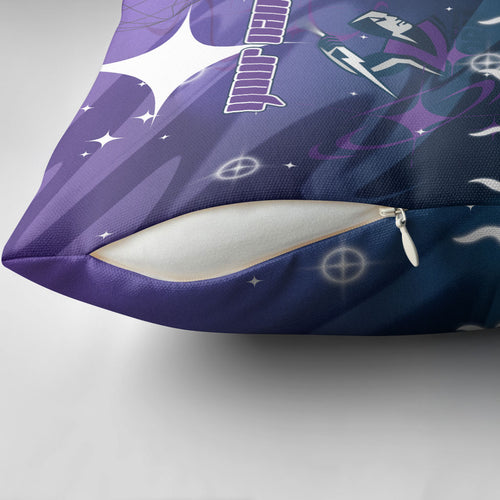 Personalized Melbourne Storm Pillow Cover Y2K Grunge Aesthetic With Cyber Flames and Starburst Graphics