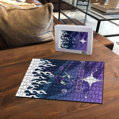 Personalized Melbourne Storm Puzzle Y2K Grunge Aesthetic With Cyber Flames and Starburst Graphics